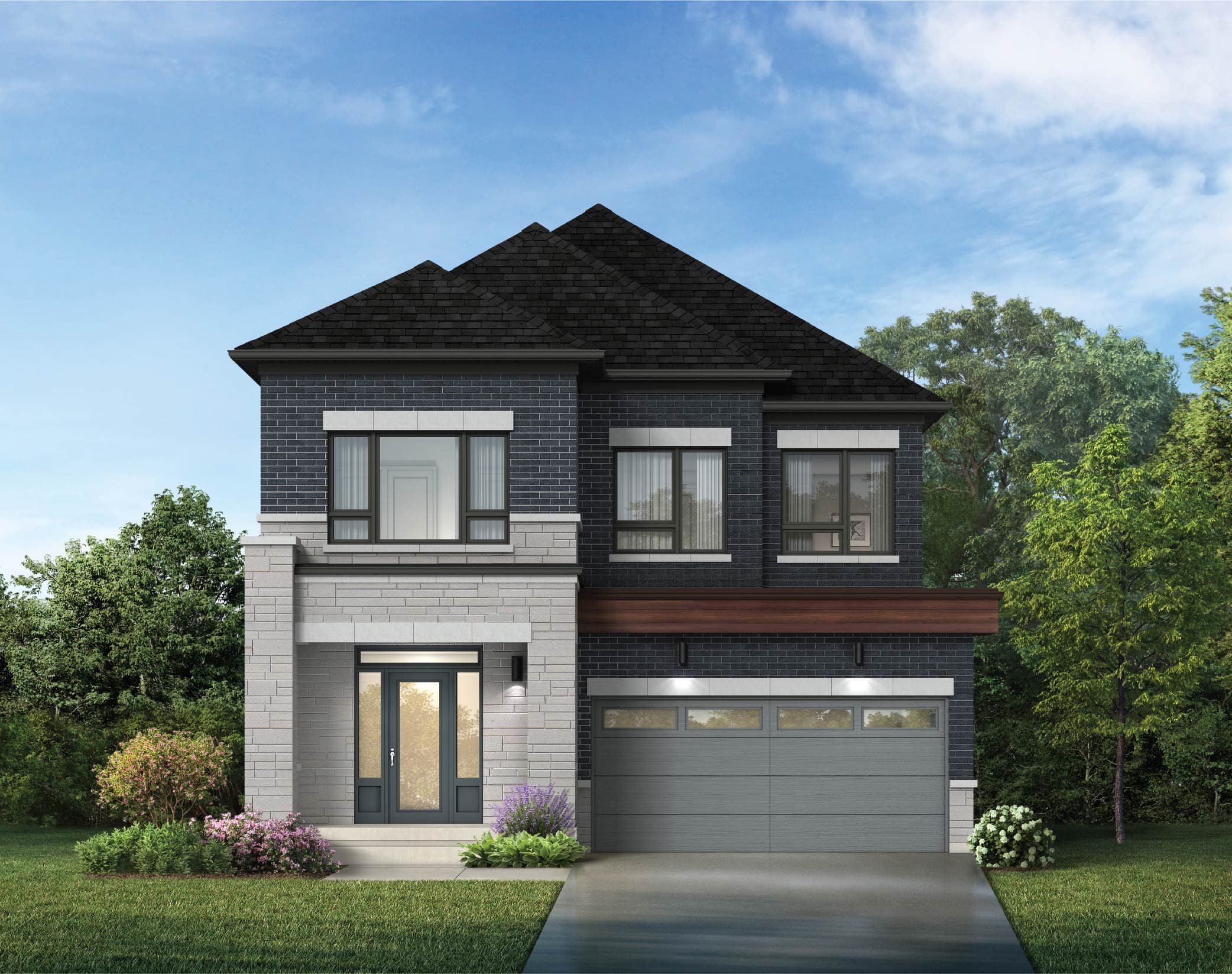 Throne (CA38-14) 38' Singles, Elevation C. Artist's concept.