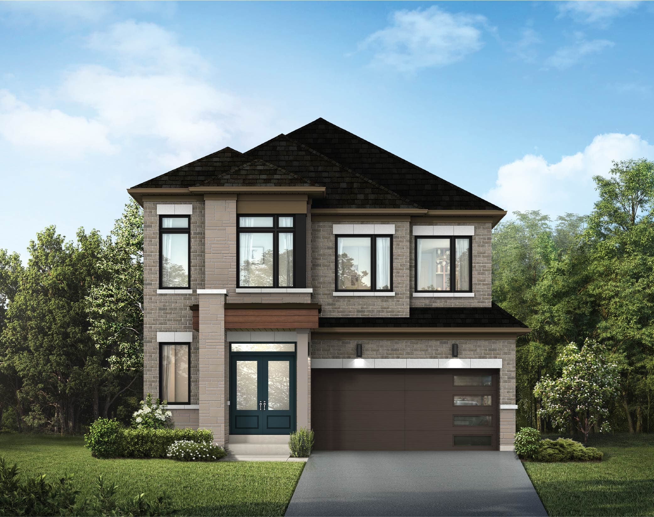 Dominion (CA38-7) 38' Singles, Elevation C. Artist's concept.